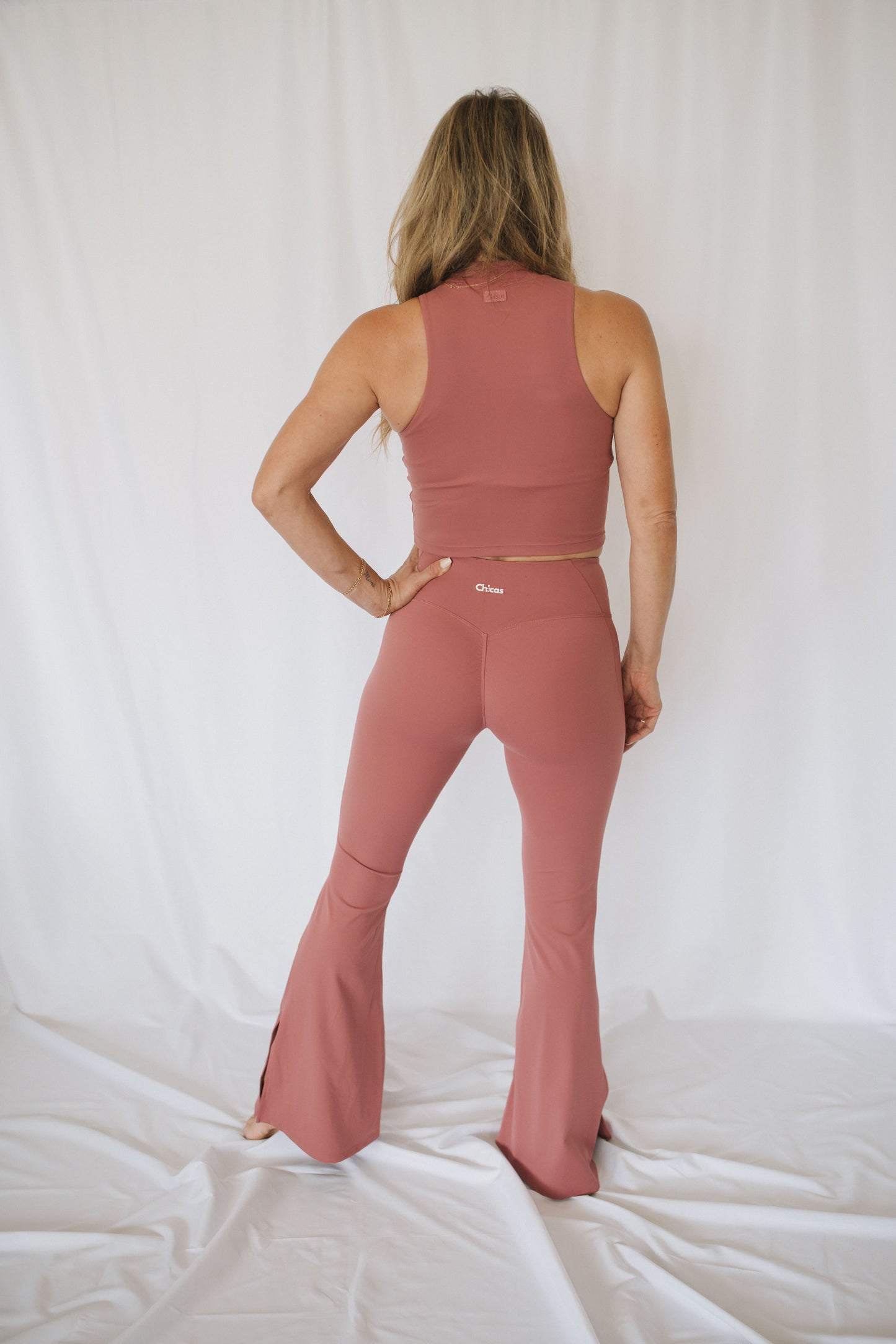 Boho Chic Bell Bottom Set - Blush