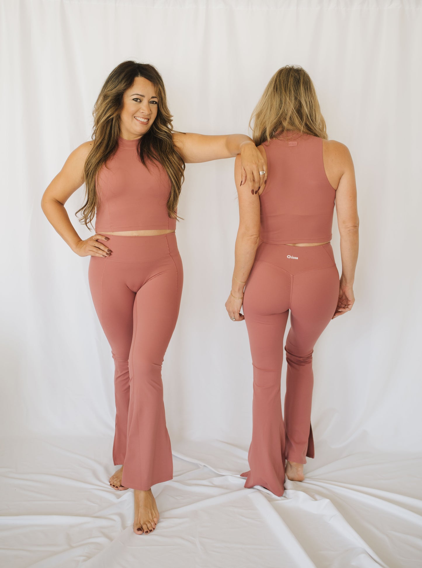 Boho Chic Bell Bottom Set - Blush