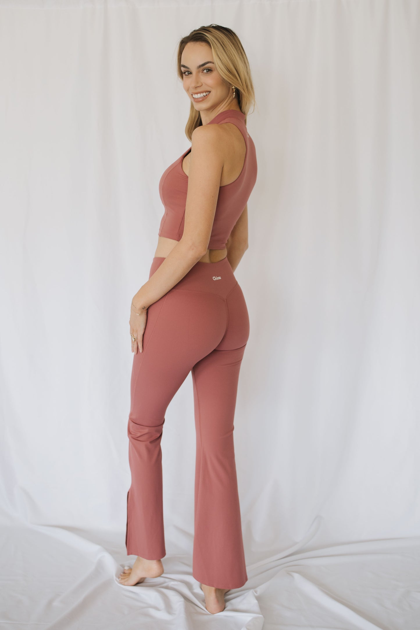 Boho Chic Bell Bottom Set - Blush